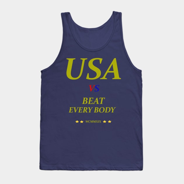 usa beat everybody T-tshir Tank Top by Azadinstore